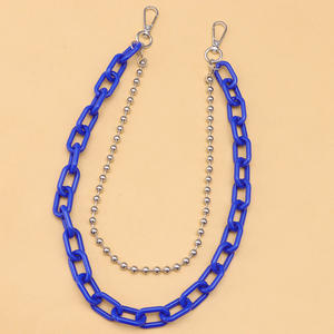 Cadena de cintura de resina color caramelo para mujer, doble capa, geométrica, estilo hip hop, cadena corporal, accesorio de moda para uso diario - Product Image 2