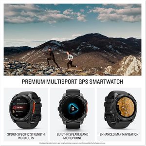 Garmin Fenix 8 51 มม. AMOLED สายยางยืดหยุ่นระบายอากาศ สีเทาสเลท ดำ รุ่นลิมิเต็ดอิดิชั่น สำหรับประเทศไทย - Product Image 1