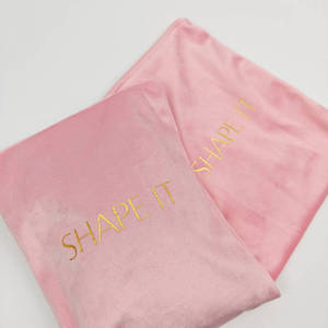 INFFY Custom Logo Printed Cosmetic <b>Velvet</b> Makeup Bag Eco Friendly Biodegradable Portable <b>Brush</b> Storage Drawstring Pouch Silk - Product Image 5