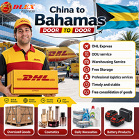 Service de livraison express DHL International aux Bahamas DDU porte-à-porte, prenant en charge le transport de marchandises liquides, surdimensionnées et de cosmétiques