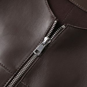 4901 Vente en gros Printemps Automne Femme Couleur unie Fermeture éclair <span class=keywords><strong>Gilet</strong></span> en <span class=keywords><strong>cuir</strong></span> <span class=keywords><strong>sans</strong></span> manches pour femmes - Product Image 4
