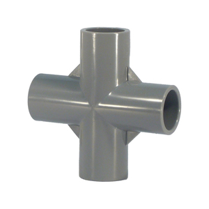 อุปกรณ์บำบัดน้ำรูปทรงกากบาทสี่ทาง PVC ยี่ห้อ Kansaikako รุ่น P26-002 สำหรับระบบ Johkasou ประเทศญี่ปุ่น - Product Image 1