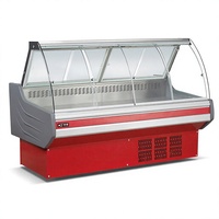 Vitrine Réfrigérée Commerciale pour Viande Fraîche – Présentoir Réfrigéré pour Boucherie et Charcuterie, Aliments Préparés et Plats Chauds