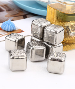 Juego de Cubos de Hielo Cuadrados de Acero Inoxidable Ecológicos al por Mayor, Piedras Enfriadoras Reutilizables para Whisky, Vino, Fiestas y Bares - Product Image 6