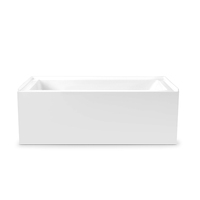 Lavabos de trempage modernes de baignoire de salle de bains de modèle anti-dérapant acrylique blanc portatif pour des hôtels