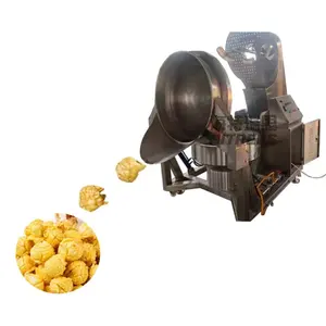 Grande capacidade máquina fabricante popcorn, chaleira industrial caramel cogumelo popcorn máquina máquina de fazer bola forma de gás popcorn