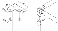 Support supérieur de main courante réglable en acier inoxydable de haute qualité supports de tuyau de Style Design moderne pour balustrade de balcon de garde-corps