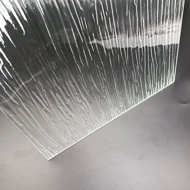 グレインパターンガラス中国超白色溶融強化ガラスプライバシー装飾超透明強化リードパターン