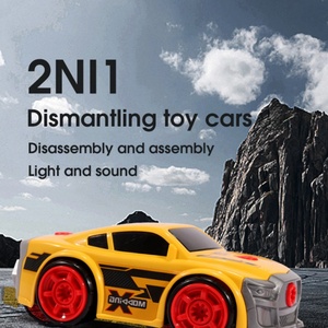 Jouet éducatif pour enfants, modèle de voiture en bois écologique à assembler et démonter soi-même, avec vis et écrous à sertir manuellement - Product Image 2