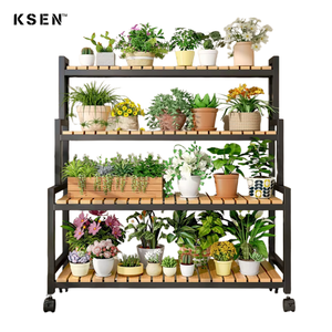 Support de <span class=keywords><strong>Plantes</strong></span> Métallique Réglable à 3/4/5 Niveaux pour Intérieur et Extérieur, Étagère à Fleurs pour Salon, Balcon, <span class=keywords><strong>Jardin</strong></span> KC-R1054 - Product Image 2