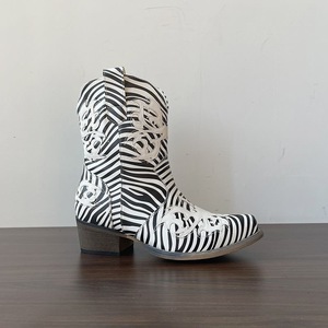 Bottines à talon aiguille élégantes pour femmes, grande taille, motif zèbre - Product Image 5