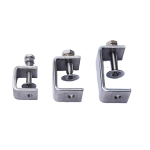 Clips de fixation pour cloisons en verre en alliage de zinc, clips métriques, boucles, supports fixes, supports semi-circulaires, quincaillerie - Product Image 2