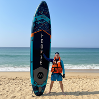 Chine Fabrication OEM Planche de surf Vente chaude 34 ''Planche de SUP gonflable Waterplay Surf Stand up Paddle Board pour les eaux de l'océan