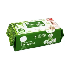 Eco-Friendly Disposable Pet Wipes Organic Non-Woven Grooming Wet Wipes For Dogs And Cats For Paw Ear Eye Cleaning