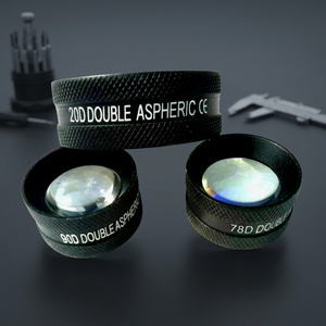 Exportador Internacional de Equipos Médicos, Paquete de Lentes 20D, 90D y 78D para Optometría y Oftalmología, Estuches Individuales de Plástico - Product Image 1