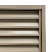 Fenêtre à persiennes en alliage d'aluminium respirante anti-moustiques Simple Wind Golden