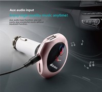 Kit voiture émetteur FM Q7 BT 5.0, chargeur double USB, appels mains libres, lecteur MP3 U-Disk, affichage de la tension de la batterie de voiture 12-24V