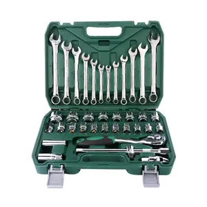 37 pcs cơ khí Ratchet cờ lê ổ cắm kết hợp công cụ thiết lập dụng cụ cầm tay bộ dụng cụ sửa chữa ô tô hộp công cụ - Product Image 1