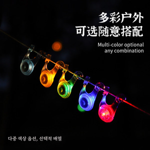 Silicone Camping Signal <b>Light</b> Led Red Blue Orange Green <b>Rainbow</b> 4 Modes Waterproof Ipx4 Bicycle Taillight Versatile Outdoor Use - Product Image 2