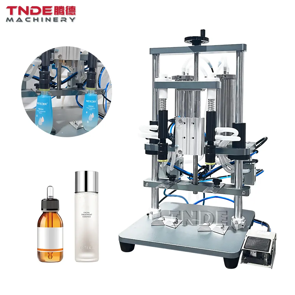 TNDE 2 Head Desk top Vacuum Perfume Essential Oil Filling Machine No bottle No filling Cosmetic Equipment