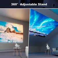 Projecteur portable LCD domestique 8K avec système Android 14, double Wi-Fi, 300 lumens ANSI, 1080p natif, nouvelle puce H727, mise au point automatique et correction trapézoïdale 2026