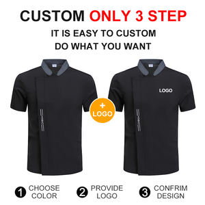 ชุดเสื้อแจ็กเก็ตสำหรับเชฟเครื่องแบบวิศวกรก่อสร้างร้านอาหารใหม่เสื้อโค้ทสำหรับทำอาหารในห้องครัวพร้อมตาข่ายด้านข้าง - Product Image 3