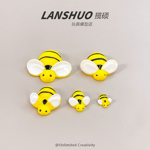 Figuras de abejas en miniatura de resina, figuras de animales en 3D de plástico, accesorios decorativos coleccionables para manualidades, joyería, pegatinas para carcasas de teléfono. - Product Image 3