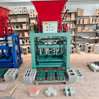 Machine à briques à moteur vibrant 4-35B, machine à fabriquer des blocs de béton creux de 4,8 kW pour pavage et construction en blocs emboîtables