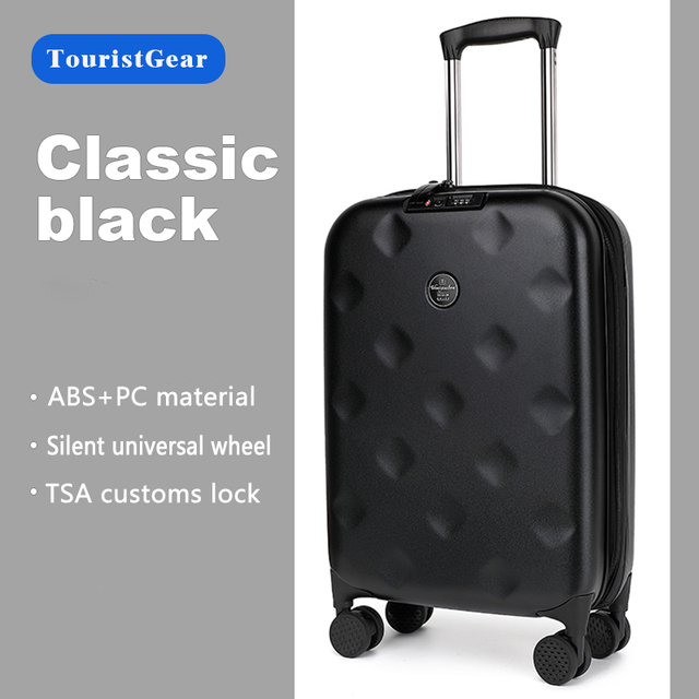 Modern High Quality PC Material Folding 4-Wheel Hard Shell Suitcase TSA Lock Fashionable Classic Design for Unisex Travel