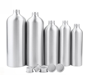 Botella de <span class=keywords><strong>aluminio</strong></span> cosmética recargable de Metal loción de embalaje vacío personalizada con tapa de rosca - Product Image 1