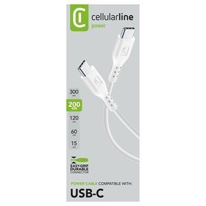 Cavo USB C POWER CABLE Blanco 2m USBDATACUSBC2C2MW - Product Image 2