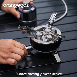 <span class=keywords><strong>Estufa</strong></span> <span class=keywords><strong>de</strong></span> Camping Portátil Plegable <span class=keywords><strong>de</strong></span> Alta Potencia y Resistente al Viento con 3 Quemadores para Senderismo, Picnic y Viajes en Auto - Product Image 2
