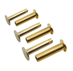 Rivets semi-tubulaires en laiton Woking à tête plate, finition brillante, pour plaquettes de frein de <span class=keywords><strong>voiture</strong></span>, avec plage de préhension de 1-2 mm - Product Image 2
