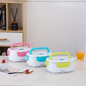 <span class=keywords><strong>Chauffe</strong></span>-aliments électrique Portable en plastique, boîte à déjeuner chauffante, 220V 1.05L, Bento - Product Image 1