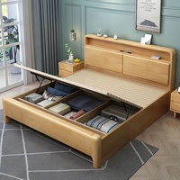 Cadre de lit en bois Mdf antique européen pour enfants, garçons seulement, double design français, modèles Queen Size solides