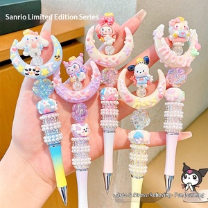 Bolígrafo de Gel de Plástico Neutro Giratorio con Cristales de Diamantes de Imitación de Sanrio, 0.5/1mm, Negro, Diseño de My <span class=keywords><strong>Melody</strong></span>, para Niñas - Product Image 1
