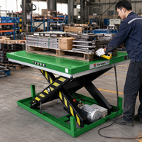 Table élévatrice à ciseaux hydraulique pour entrepôt, plateforme de levage de marchandises à charge lourde pour système de manutention logistique