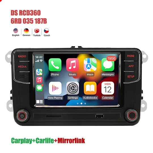 6.5 pouces Android Auto Carplay Bluetooth Stéréo Écran Tactile 1din MIB Autoradio Pour Véhicules VW Volkswagen