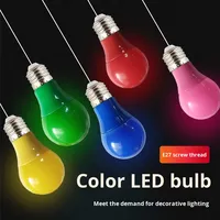 Ampoules LED E27 colorées 5W 7W 9W Économie d'énergie Rouge Rose Jaune Bleu Violet Orange pour décor d'atmosphère de vacances résidentielles