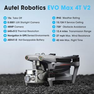 โดรน Autel Robotics Evo Max 4T V2 XE 8K กล้องซูม 160 เท่า พร้อมระบบสมาร์ท RC และกล้องถ่ายภาพความร้อน - Product Image 2