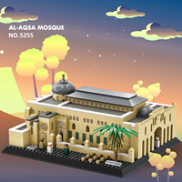 Set de Bloques de Construcción de Edificios Religiosos Wange, Ladrillos Creativos, Modelo Kaaba, Mezquita Hassan II Azul, Colección Hagia Sophia, Bloques de Juguete