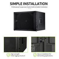 RAYHAYES KARA S18 Subwoofer passif professionnel portable en contreplaqué de bouleau écologique, impédance 8 ohms, puissance de sortie 1000W