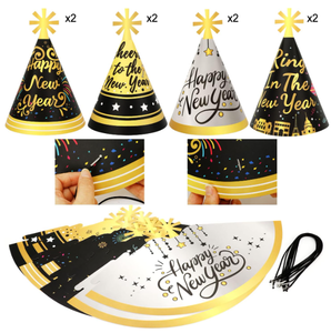 Bonne année bannières affiche drapeaux feuille tourbillons éruptions <span class=keywords><strong>lunettes</strong></span> cône chapeaux bruit fabricant Photo accessoires pour nouvel an 2026 fête décor - Product Image 2