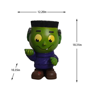 Statue de Frankenstein mignonne de la marque KW pour Halloween, en résine, prix d'usine, pour usage intérieur et extérieur, décoration de jardin extérieur, pour la fête des fêtes - Product Image 4