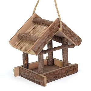 Tempat Makan Burung Kayu Alami Gaya Baru, Dekorasi Taman, Tempat Makan Burung Gantung Gaya Retro, Tempat Makan Burung Liar - Product Image 5