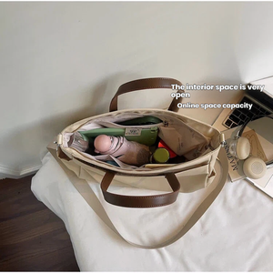 Элитные деловые сумки для ноутбуков высокого качества, на молнии, с индивидуальным логотипом, модная сумка-тоут, нейлоновая сумка через плечо с защитой от кражи - Product Image 3