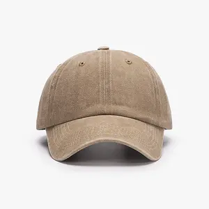 Gorra de béisbol 100% algodón desgastada lavada gorra de Jean personalizada con logotipo