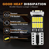 Bombillas Led T10 W5W Canbus 4014 26SMD 6000K 168 194 Led 5w5 12V Luz de Lectura de Domo Interior para Coche Lámpara de Señal para Matrícula