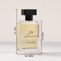 Emballage personnalisé pour flacon de parfum 100 ml, flacon en verre carré rectangulaire de luxe pour homme avec boîte