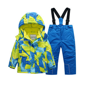 Ensemble de vêtements de sport vintage pour garçons, combinaison de ski, veste et pantalon imperméables et coupe-vent pour l'hiver - Product Image 4